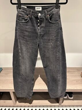 Agolde pieced Luna jeans faded black wash size 25